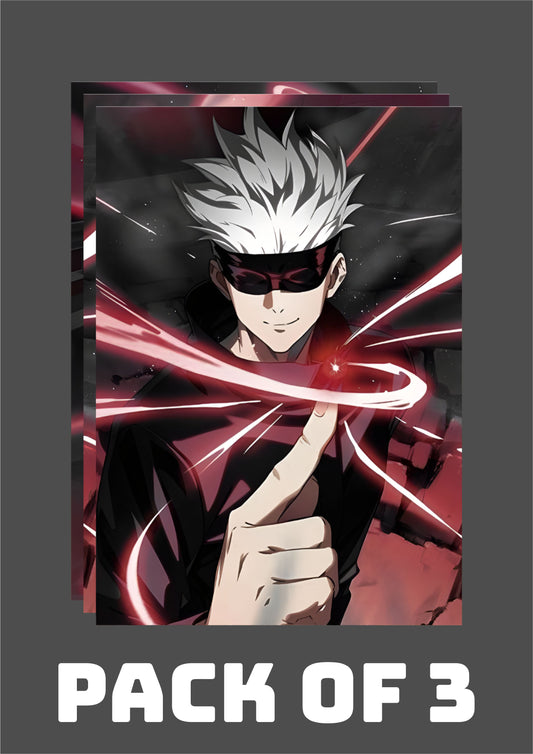 Anime Wall Art – Split Poster (Set of 3) - A4