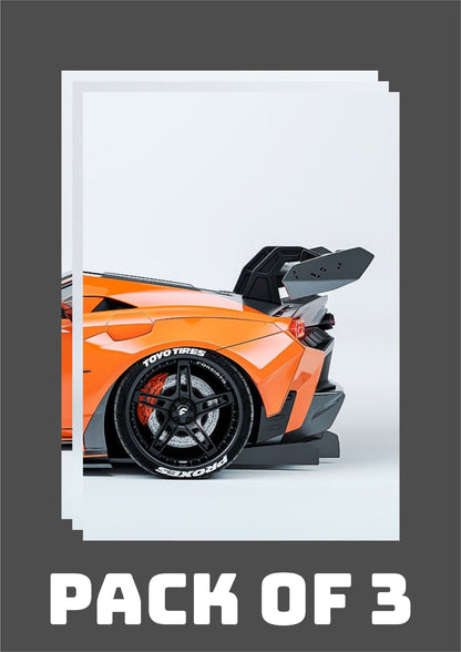 Car Split Poster (Set of 3)